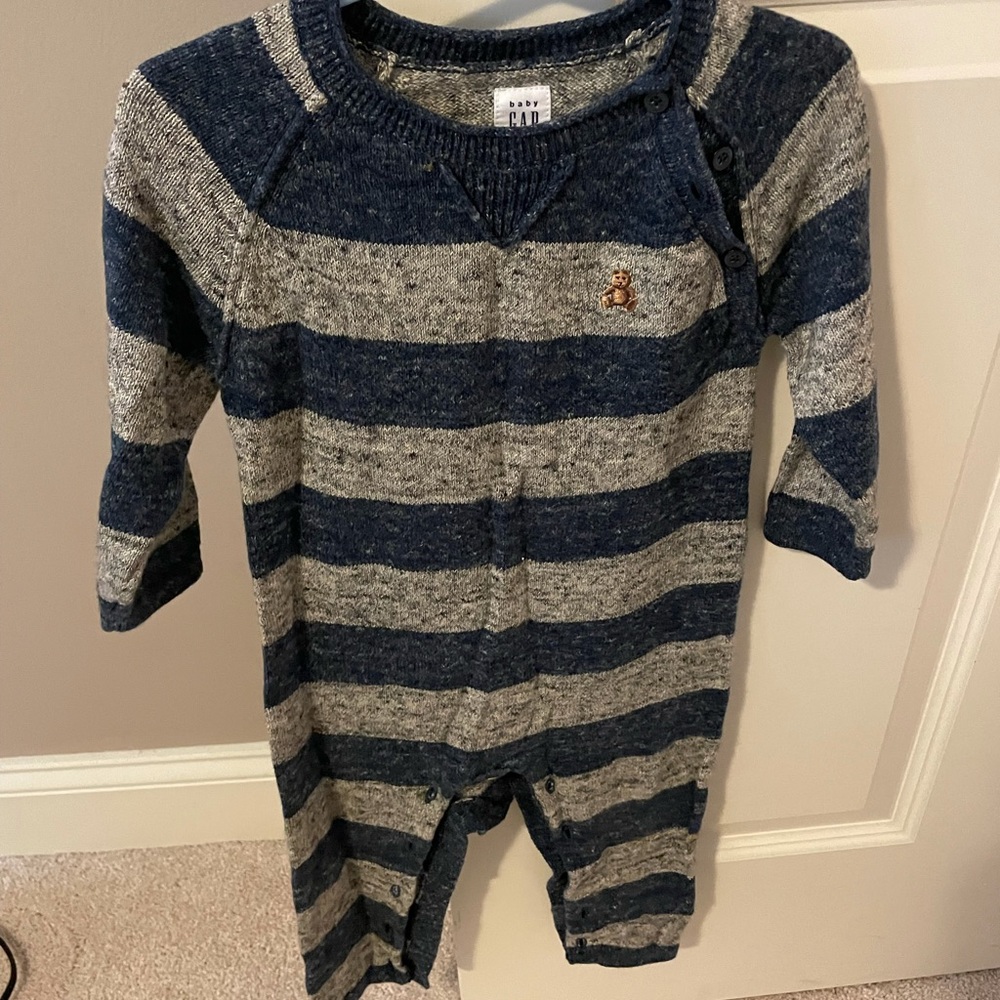 Baby gap baby boy sweater romper.